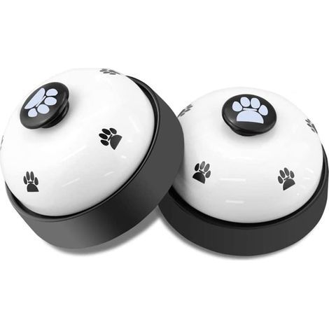 Hundeerziehungsglocke, 2er-Pack, Stubenreinheitstraining für Welpen und Katzen, Türklingel mit rutschfester Gummibasis, 2er-Pack, weiß (1/5)