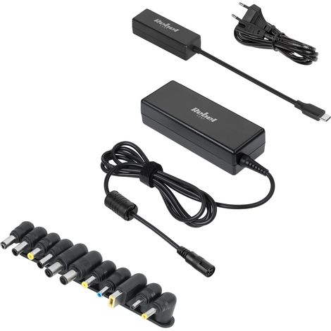 Rebel Universal-Netzteil, 11 Anschlüsse, 90 W, 15–20 V, Automatik mit Power-Delivery-Funktion (1/4)