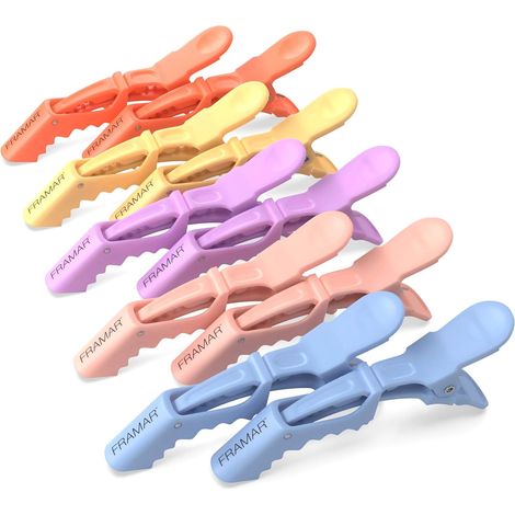 Pince Crocodile Cheveux Femme - Pince Cheveux Coiffeur, Pince Cheveux Femme, Pince a Cheveux, Pinces à Cheveux, – Pastel 10pc (1/5)