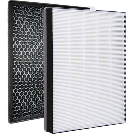 2 Filtre de remplacement, True HEPA, Charbon actif, Plastique, pour purificateur série 2000 (1/4)