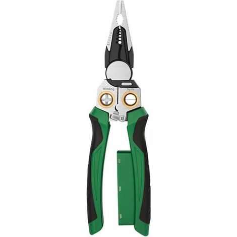 Pince à dénuder électrique 8 en 1 avec testeur de tension, testeur de tension multifonction, pince à câble, ciseaux pour enroulement et fendage (1/4)