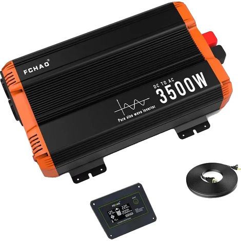 Inversor, onda sinusoidal pura, pantalla LCD, KST-3500W-24V, 220-240V, 12V (1/2)