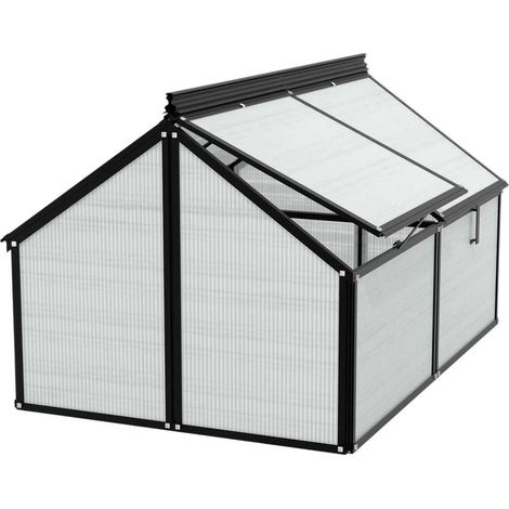 Serre de jardin polycarbonate 4 mm – Aluminium léger – Panneaux anti-UV – Hauteur 71,90 cm – Longueur 119,30 cm – Profondeur 83,10 cm – Vitavia (1/4)