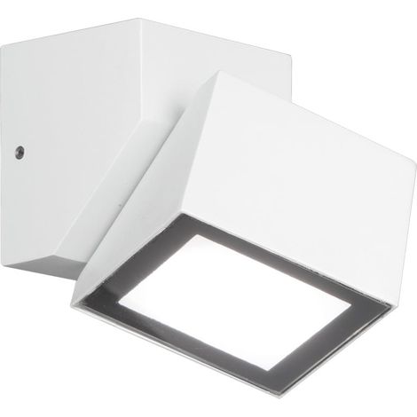 Applique murale LED d'extérieur IP54 design moderne 6W Steve - Blanc (1/2)