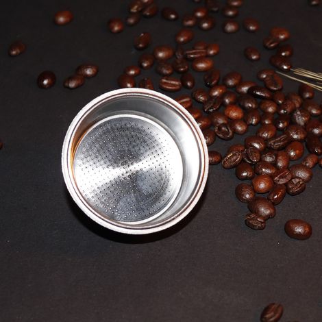 Cestello portafiltro per caffè, 51 mm, acciaio inox, compatibile con portafiltri (1/5)