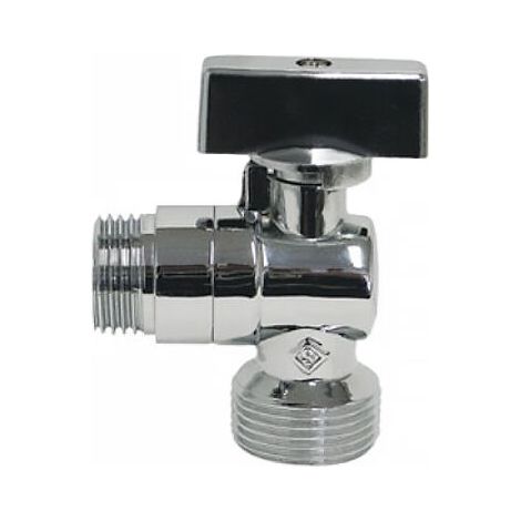 Robinet 1/4 tour machine à laver mâle 1/2' – Filetage 15/21 – Nez 3/4' pour installations sanitaires (1/5)