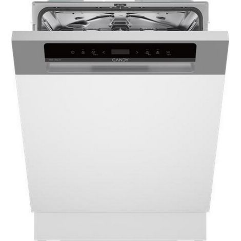 Lave-vaisselle 60cm 13 couverts 47db intégrable avec bandeau silver - Candy - CH3E7F0S (1/4)