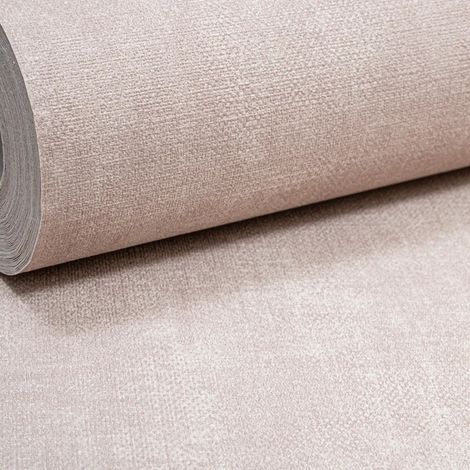 Plain Beige Wallpaper Textured Linen Effect Slightly Imperfect Paste The Wall (1/5)