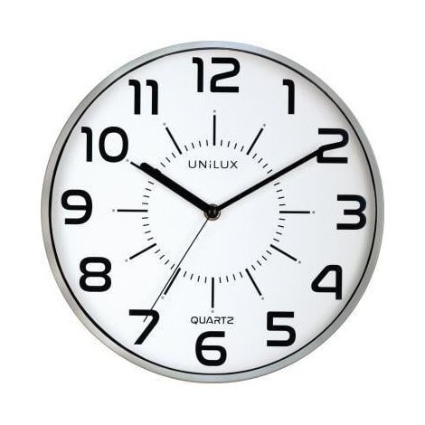 UNILUX Wanduhr POP GREY 400094283 +Batterien metallgrau (1/3)