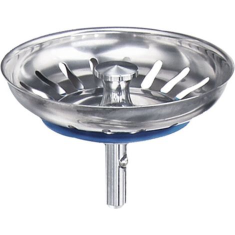 Panier Pour Bonde d'Évier de Cuisine 80 mm - Crépine Univers Acier Inoxydable, Bouchon Panier Pop-Up, Épingles 32 & 25mm - Lavable Lave-vaiss, Ne se Bouche & Ne Déborde Pas