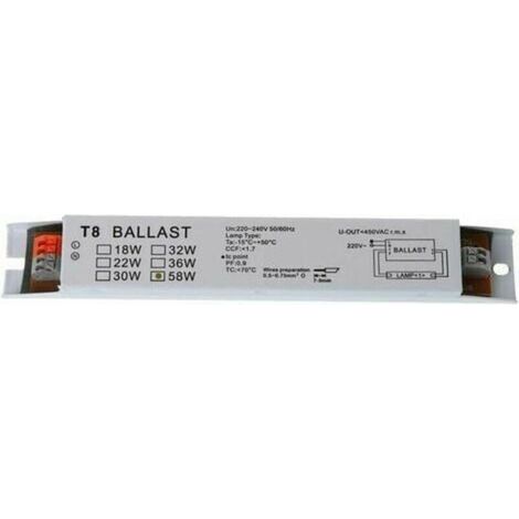 Tigrezy T8 220-240V AC 2x58W Weitbereichs-Vorschaltgerät für Leuchtstofflampen