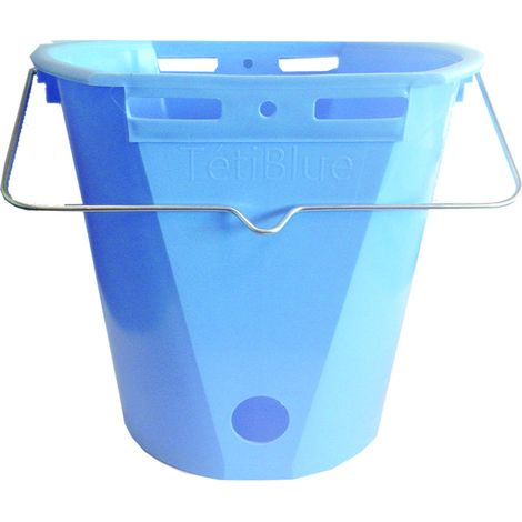 Seau à veau plastique 8 L bleu TETIBLUE nu