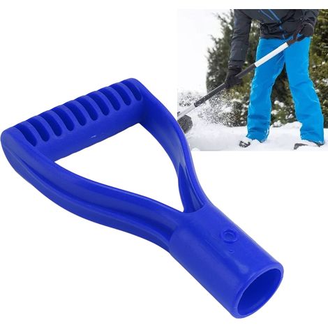 Manche de pelle en plastique fileté antidérapant, diamètre intérieur de 3,2 cm, bleu. (1/5)