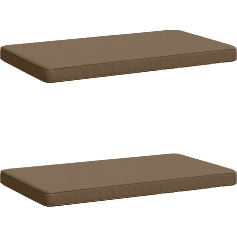 2pcs Coussins de banc, Coussins d'extérieur 100 % polyester Taupe (1/5)