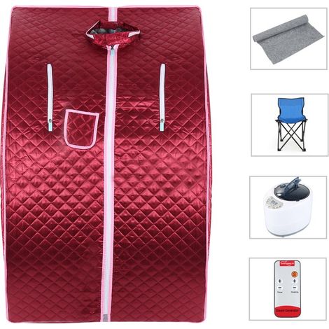 Boîte de sauna Sauna A Vapeur Portable Mobile Cabine de Sauna — La Désintoxication et la Perte de Poid —SPA/75 35 25cmnoir