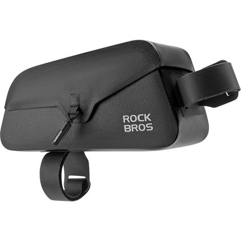 Bolsa impermeable para cuadro de bicicleta con cierre magnético, 0,9 L - negra (1/2)