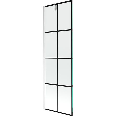 Mexen Next écran de baignoire à 1 ailette 60 x 150 cm, Design noir, Chrome - 895-060-000-00-77-01