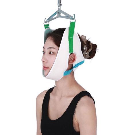 Ceinture de Traction Cervicale pour Adultes - Soulagement des Raideurs et Soins de Santé - Blanc