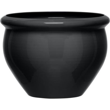 Poétic – Pot SIENA NOBILE – Anthracite, Ø 32 cm, hauteur 24 cm, plastique (1/2)