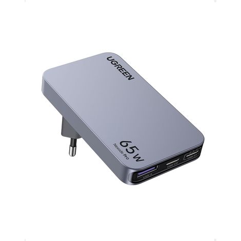Chargeur USB C Voyage Rapide Adaptateur International 3 Ports Ultra Fin avec Prises EU UK US Compatible avec 17 Pro Max 16 15 14 13 12 11 Air 26 25 24 (1/5)