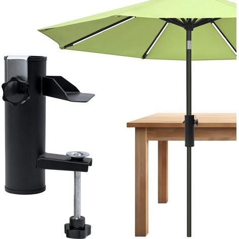 Pied de Parasol, Support de Parasol pour Balcon, Balustrade de Balcon, Support de Parasol Fixe pour Balcon, terrasse ou Table, Camping (1/5)