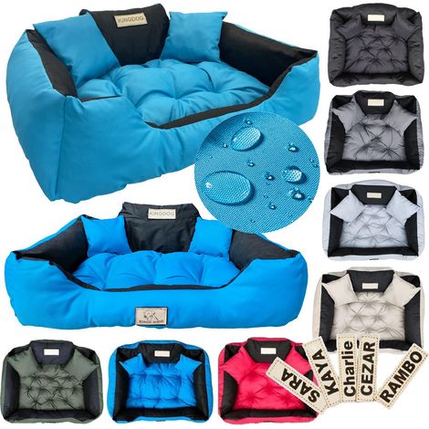 Cuccia per cani KINGDOG 145x115 cm personalizzata, impermeabile, blu
