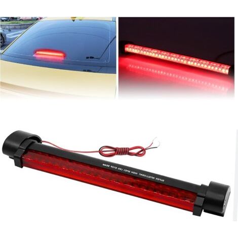 Troisième feu stop à LED - Feu stop central surélevé, barre de remorquage rouge 40LED 33.5cm, troisième feu arrière 12 V, 1 pièce (1/4)