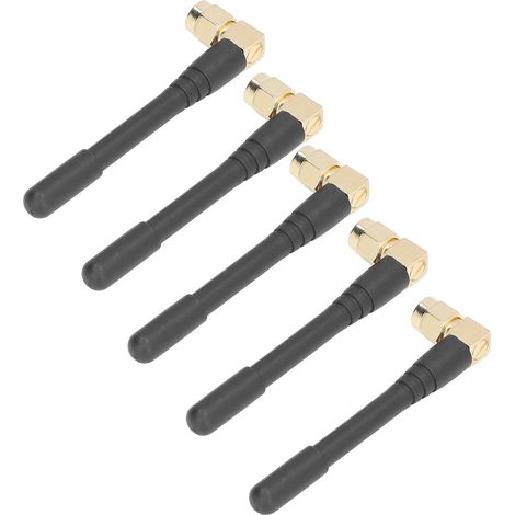 5PCS Antenne Omnidirectionnelle SMA Mâle Coude Gain Élevé Connecteur pour Système Sans Fil (1/5)