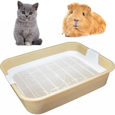 Bac à litière pour chaton avec tamis - Pour petits animaux - Litière pour lapins et rongeurs (1/5)