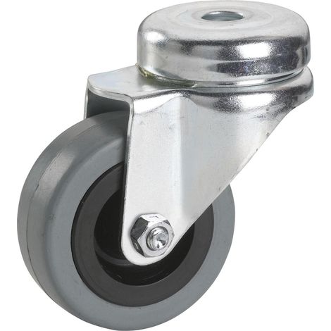 DÖRNER + HELMER Lenkrolle Gummi 50 mm 45 kg Rückenloch