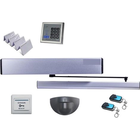 Kit d'ouvre-portes automatiques 100 kg poids vers l'intérieur ouvre-porte battante automatique/ouvre-porte battante clavier plus proche, serrure de porte, capteur infrarouge pour accessoires de portai (1/5)