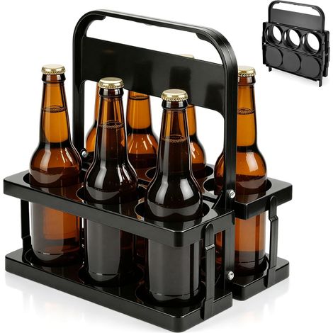 Porte-Bouteilles Pliables et Portables pour 6 Bouteilles (27 x 18 x 31 cm) (1/5)