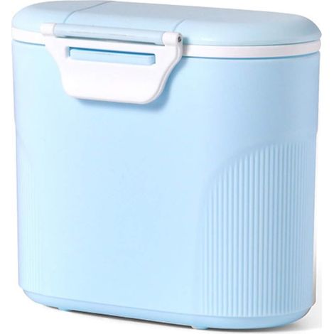 Distributeur de lait en poudre avec niveleur et cuillère 600ML (bleu)
