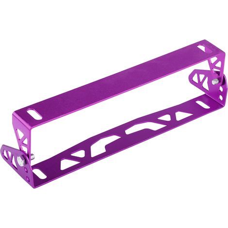 Plaque d'immatriculation universelle en aluminium violet, cadre de plaque de course réglable pour voiture, support de numéro de plaque (1/5)