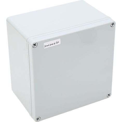 Boîtier de jonction ABS étanche IP67 pour extérieur, universel, 200 x 200 x 130 mm, avec plaque de montage. (1/5)