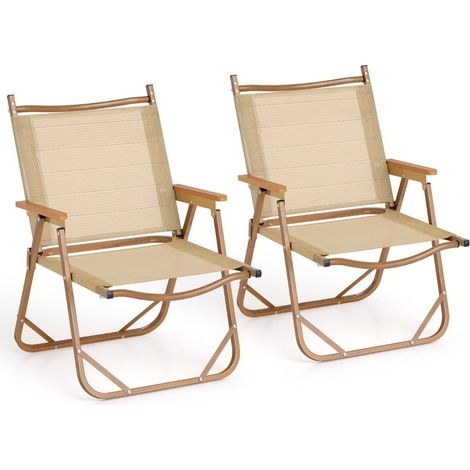 Set di sedie pieghevoli da campeggio, alluminio leggero, capacità 180 kg