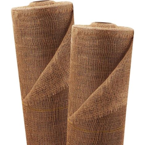25m x 1m tissu de jute 105g/m² tapis de jute jute de jardin tissu de jute toile de jute ruban de jute (1/5)