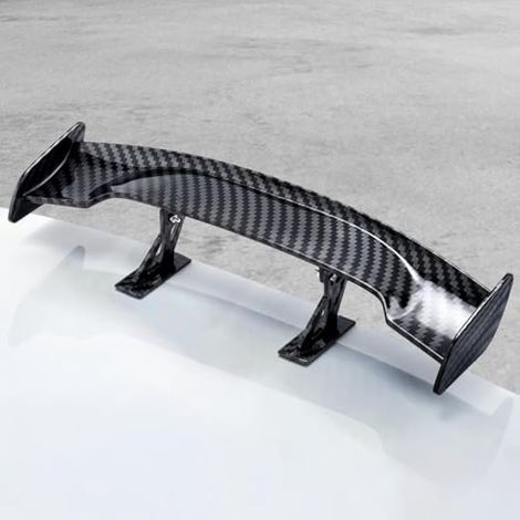 Mini Aileron de Voiture Universel au Look Fibre de Carbone, Spoiler Arrière pour Voiture sans Perforation, Décoration pour Améliorer Le Style et la Stabilité (1/5)