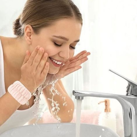 Bandeau de poignet de spa, bandeau de serviette de lavage de poignet en microfibre pour le lavage du visage Bandeau de poignet (1/4)