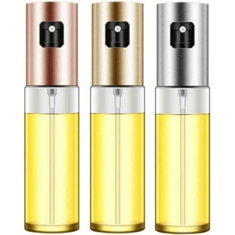 Pair 3 Pièces Vaporisateur d'huile, Bouteille de Pulvérisation d'huile, Pulvérisateur d'huile d'olive, Spray Huile et Vinaigre pour Cuisson, Barbecue, Salade, Cuisson, Rtissage (100ML) (1/4)