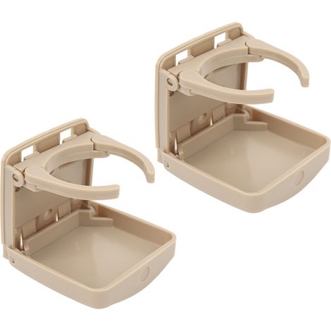 2 porte-gobelets pliables pour voiture, porte-gobelets de portière de véhicule avec vis pour bateau, SUV, fourgonnette, beige (HF-PAB) (1/5)
