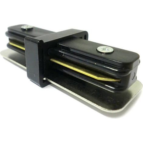 Giunto Lineare a I Connettore Per Binario Illuminazione Faretti Led Modello I Colore Nero Per Monofase