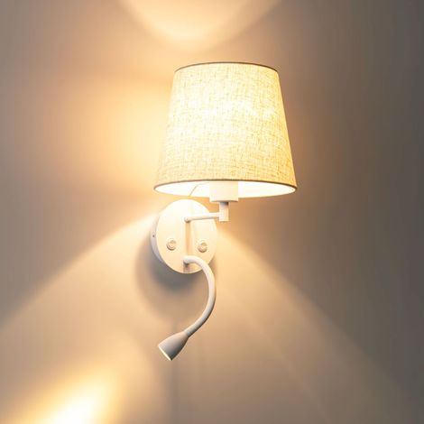 Wandleuchte für das Lesen "MAR II" - E27 + Flexibler LED-Spot