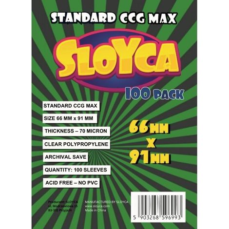 Standard CCG MAX Hüllen 66x91mm (100 Stück)