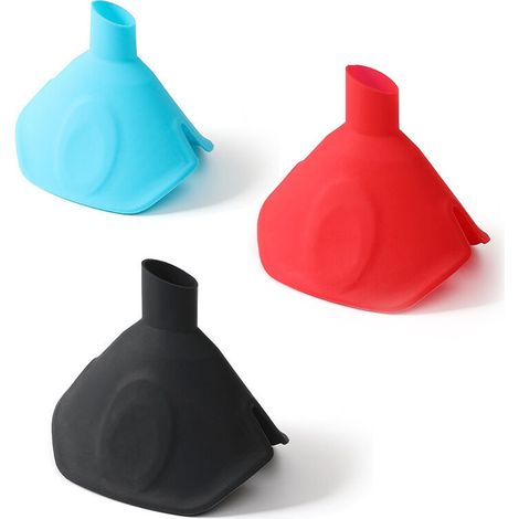 3-teiliges, faltbares Trichterset, Mini-Trichter, Küchentrichter, Multifunktionstrichter, 2-in-1-Silikontrichter und Ofenhandschuh, Silikon-Ofenhandschuh zum Umfüllen von Speisen und Flüssigkeiten (1/4)