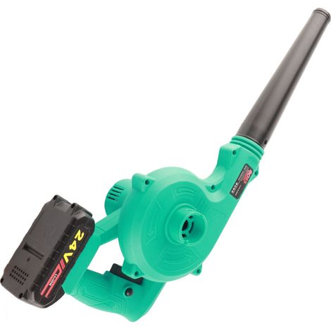 Soplador eléctrico ligero, potente, silencioso, inalámbrico y recargable de 1300 mAh para jardín, patio y coche [5 baterías incluidas]. (1/5)
