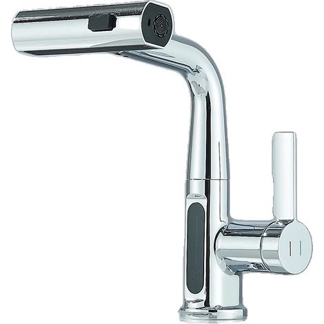 Berührungsloser Badhahn, hohe Langlebigkeit, berührungsloser Sensor, graue Sprühpistole (1/2)