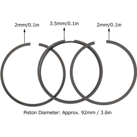 Segment de piston pour groupe électrogène diesel refroidi par air : 192F 92 mm (1/4)