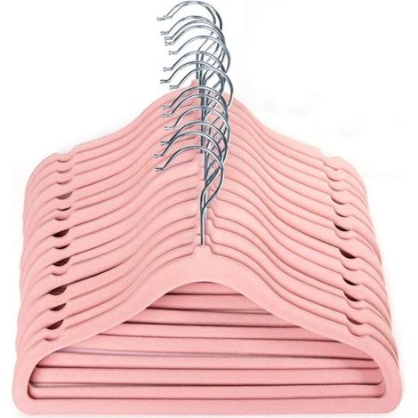Cintre Bébé en Velours,32Pcs Ultra Fins Cintre Enfant Antidérapant avec Crochet Pivotant à 360°,Barre à Cravate Peu Encombrants (1/5)