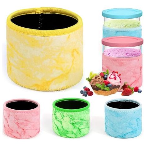 Confezione da 4 coperchi in neoprene per gelato Ninja Creami da 680 ml (24 oz), adatti per uso domestico, feste ed esterni. Adatti anche per gelato NC 501 e NC 500 da 680 ml (24 oz). - Crezuo
